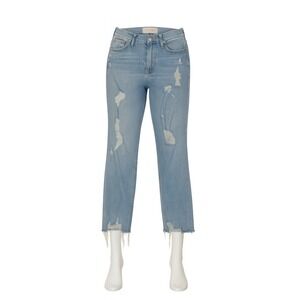 MOTHER The Sinner For Nothin Distressed Crop Straight‎ Leg Jeans Womens Size 25